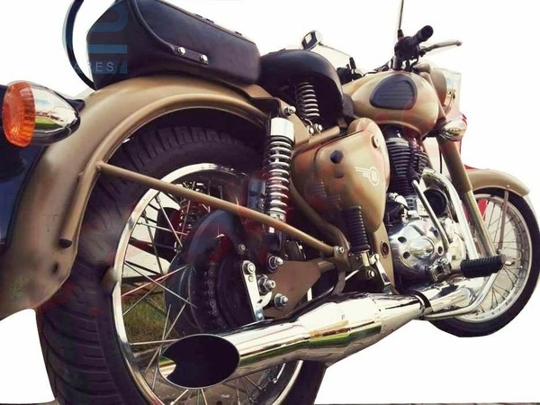 Passt FüR Royal Enfield AuspuffdäMpfer Matt Thunderbird 350 500 Red Rooster-image