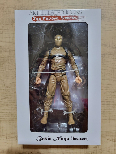 Figura de acción Fwoosh Iconos articulados serie feudal básica ninja marrón - Imagen 1 de 7
