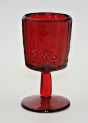 L.G WRIGHT PANEL Ruby Stemmed Water Goblet - 5 7/8'' - One