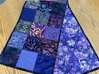 Handmade Quilted Table Runner, Purple, Table Decor Centerpiece, 14" x 50"