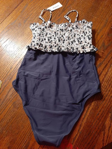 New Large Modihito One Piece Ruffled Shirred Swimsuit Bathing Suit Swimwear  - Picture 4 of 5