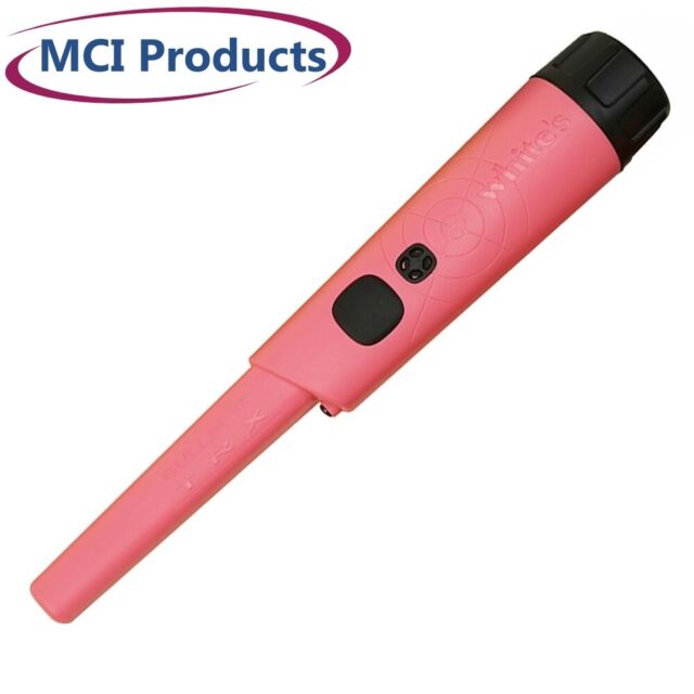 Whites Bullseye TRX Pinpointer Pin Pointer Pink with Holster /& Iron-on Patch