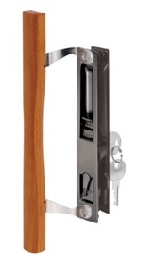 Details About Prime Line Wood Tone Steel Sliding Glass Door Lock Set Outdoor