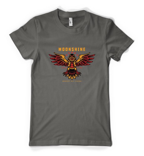 T-shirt Moonshine Respect All Legends Eagle personalizzata unisex adulto - Foto 13 di 20