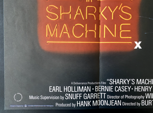 Sharky's Machine Original UK Quad Poster - Imagen 5 de 7