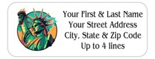 150 Statue of Liberty Pop Art Mailing Return Address Labels Personalized