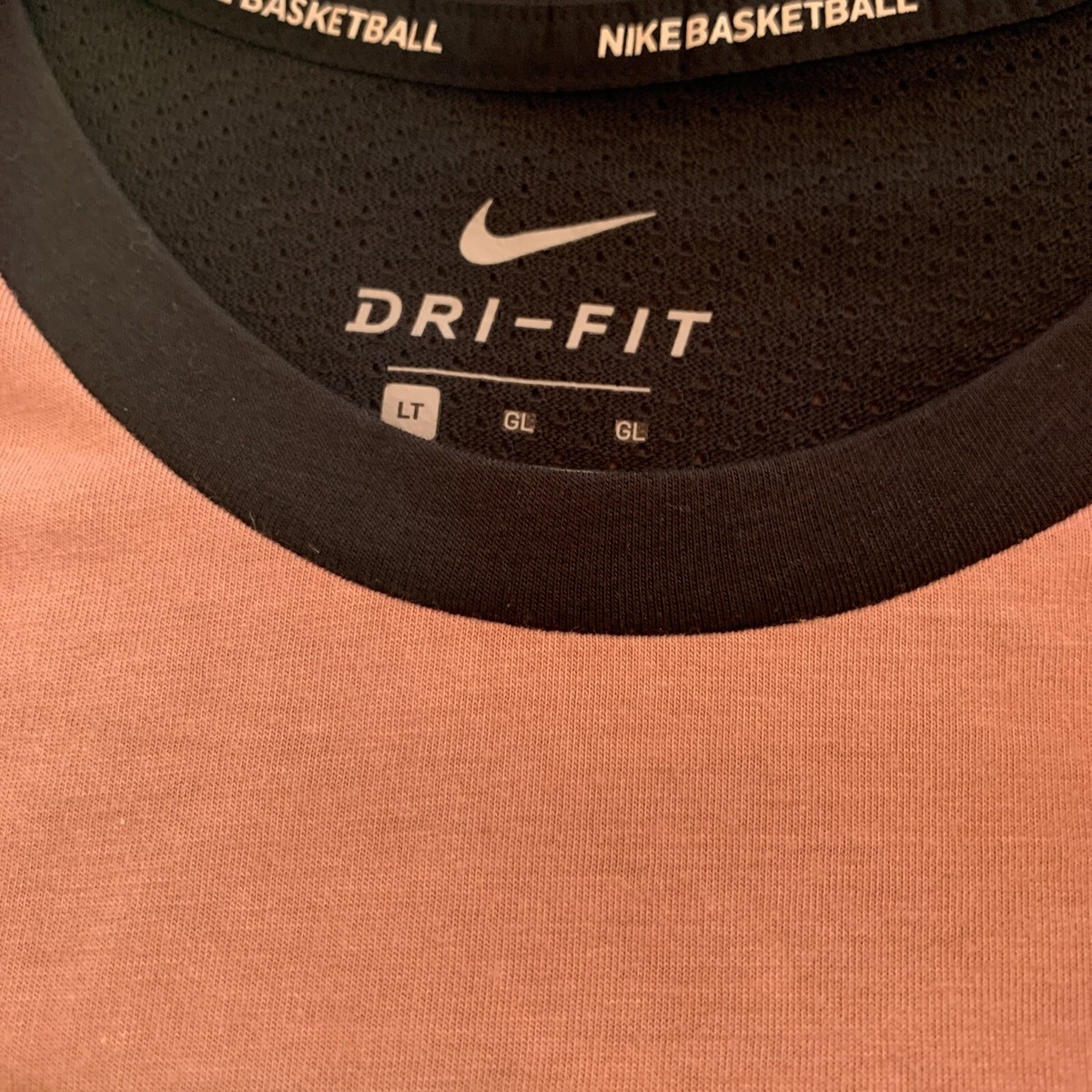 NWT Nike Men s Breathe Elite Rust Pink Shirt L Tall eBay