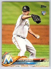 2018 Topps Series 2 Base # 531 Chris O'Grady - Miami Marlins RC