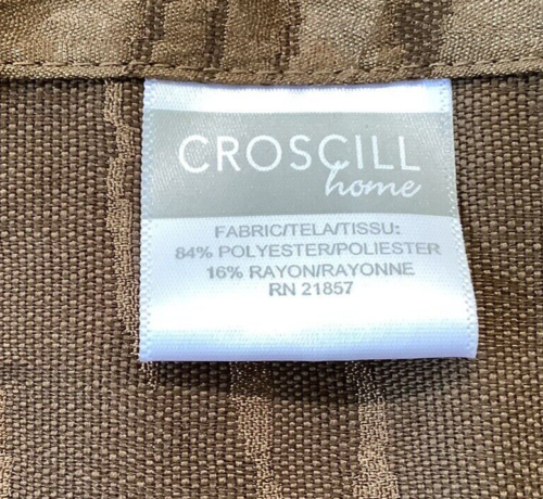 Croscill 2 Thin Panels & Valance Crinkle Brown 42X85 - Picture 5 of 9