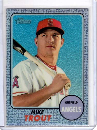 MIKE TROUT 2017 Topps Heritage Chrome Purple Refractor THC-450