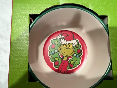 The Grinch Bamboo Christmas Mealtime Set Kids Plate Bowl Mug 3 Pc - Dr. Seuss - Picture 5 of 8