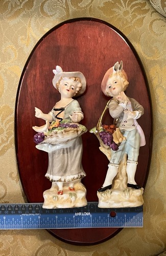 Statuette vintage UCAGCO porcellana mercato country francese coppia la revolution! - Foto 11 di 12