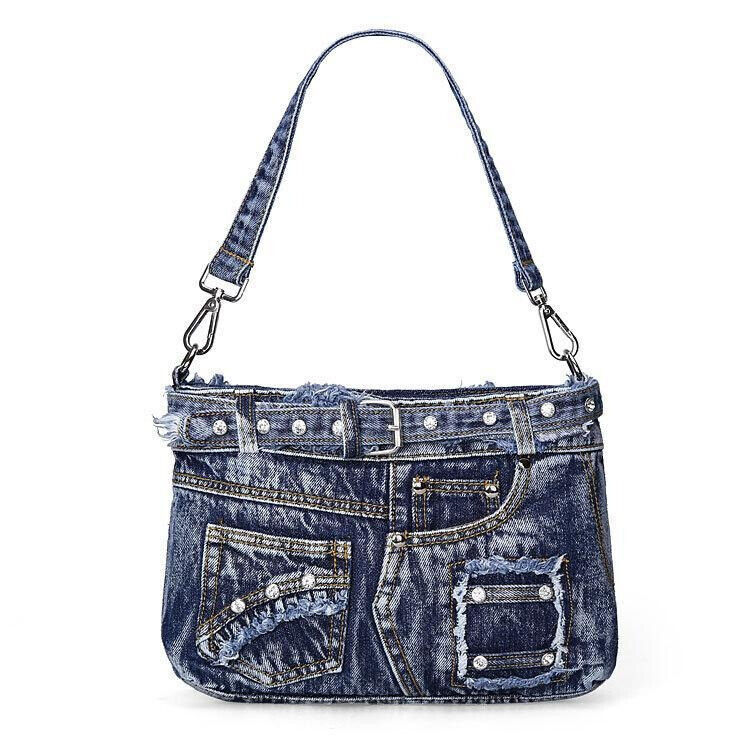 Denim Bag, Recycled Denim, Big Bag, Casual Bag, Sport Bag