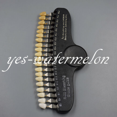 1 Kit Dental Teeth Whitening Shade Guide Tooth 20 Colors With Mirror 3D - Picture 8 of 9
