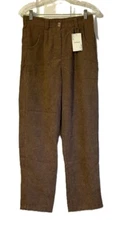 Pantalon Corduroy Pocket Baggy Pants - Brown - Size S - New
