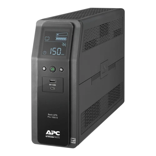 APC Back-UPS Pro BR1500MS2 1500VA 900W Tower UPS – 10x NEMA 5-15R, AVR, LCD, USB