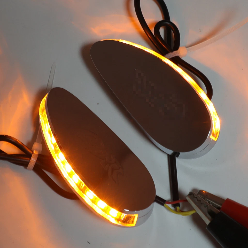 Placa de bloqueo de espejo LED cromada "CBR" para Honda 08-21 CBR1000RR 10-14 VFR1200 Foto 3 de 4