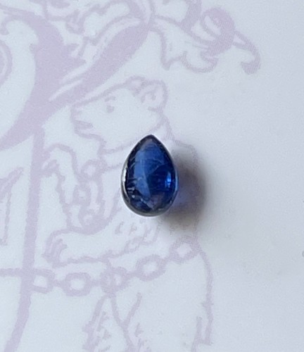 Echte Natur 0,60ct. Nilamani Kyanit (Nepal) Cabochon Birne lose Edelstein - Bild 5 von 7