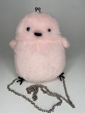 Pink Stuffed Plush Chick Crossbody Purse Bag Chicken Chain Strap 8  