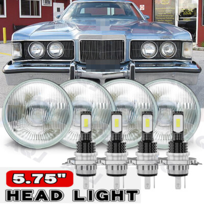 4PCS DOT 5 3/4'' 5.75'' LED Headlights Hi/Lo Beam for Chevrolet Corvette C1 C2 C3+