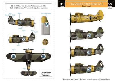 SBS Model 1/72 decal for Polikarpov I153 Chaika Finnish Air Force WWII Vol II - D72004 SBS Model 1/72 decal for Polikarpov I153 Chaika Finnish Air Force WWII Vol II - D72004