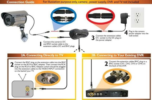 50 feet BNC Video Power Cable for DVR Surveillance Security Camera Wire Cord CWM - Picture 4 of 5