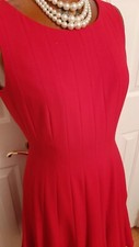 Women's Calvin Klein Sleeveless Cocktail Dress Work To Party Dress RED Size 6