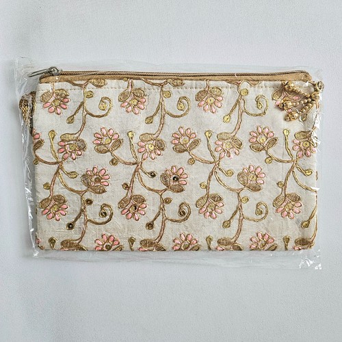 Women's Floral Design Purse Clutch Indian Bag Assorted Colours Wedding Parties - Picture 9 of 32