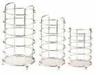PACK OF 3 CHROME METAL CUTLERY HOLDER UTENSILS KITCHEN STORAGE STAND TIDY RACK