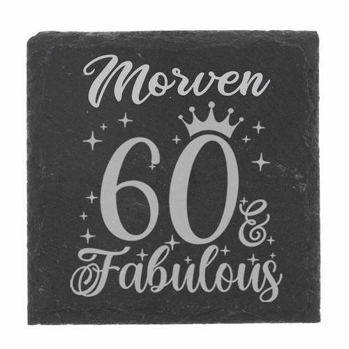 60 and Fabulous Engraved Wine Glass 60th Birthday Gift - Personalised 60th Glass - Picture 22 of 27