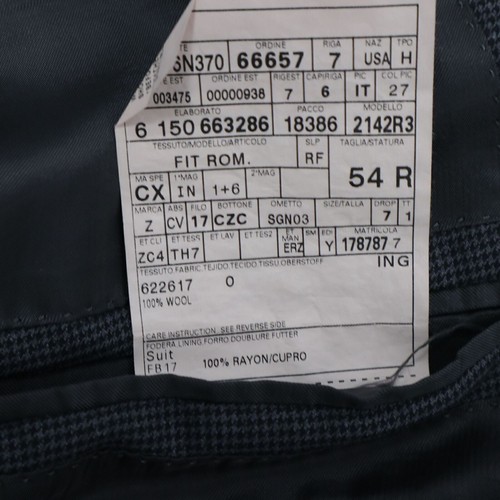 Ermenegildo Zegna Blazer Jacket 44/54R Wool 15 Milmil 15 Gray Black Houndstooth - Picture 6 of 12