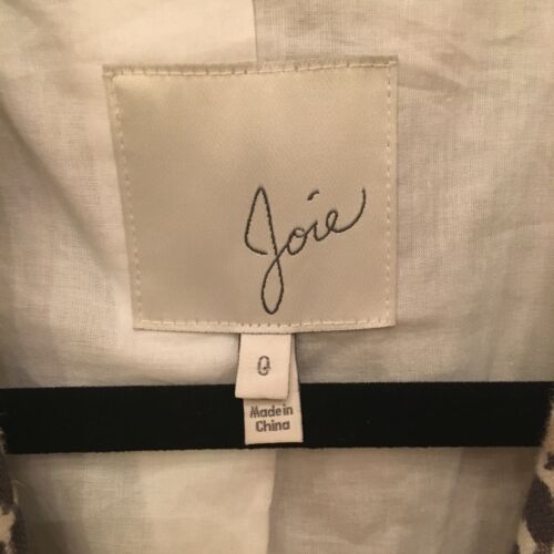 JOIE Mehira 100% Linen Leopard Print Blazer Size 0 - Picture 3 of 6