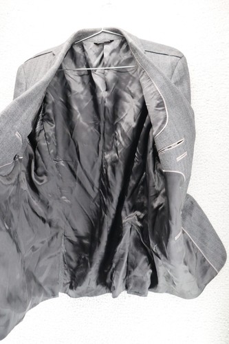Marc Anthony Mens Blazer JACKET Wool Pin Stripe Heathered Gray Sz 42R - Picture 6 of 8