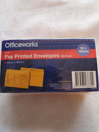 Wages, Pay Printed Envelopes by Kraft for Officeworks - Picture 4 of 4