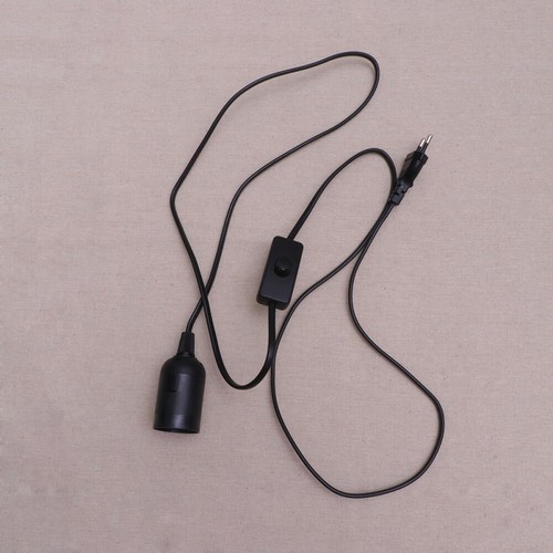 1.8 E27 Plastic Lamp Bulb Holder Base Light Socket Cable Cord with Button with