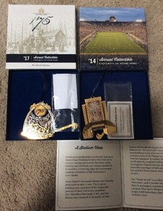 USED-2014-amp-2017-UNIVERSITY-OF-NOTRE-DAME-CHRISTMAS-ORNAMENTS-STADIUM-VIEW-SORIN