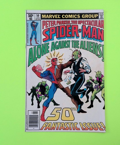 Spectacular Spider-Man #50 Vol. 1 1981 Marvel Comics Zeitungskiosk 7.0 L17-127
