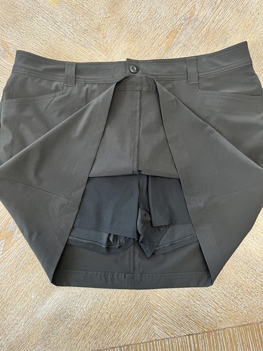 Eddie Bauer Skort/Skirt Black Size 16 Pockets Stretchy Waist 38” Length 18” - Picture 4 of 6