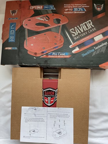 Savior Products PC-O34-R Show Case Battery Box, Optima D34/78 Red