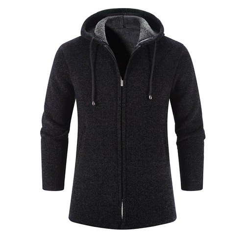 Mens Hoodies Thick Fleece Long Sleeve Coat Winter Warm Sweater Jacket Outwear US - Picture 8 of 15