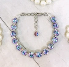 Vitrail Light Cup Chain Crystal Bracelet, Vitrail Light Tennis Crystal Bracelet