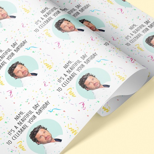 McDreamy Birthday Wrap | Grey's Anatomy Wrapping Paper | Derek Shepherd Wrap