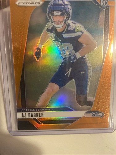 2024 Panini Prizm Orange 167/249 AJ Barner ROOKIE Seattle Seahawks RC - Picture 2 of 4