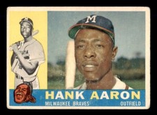 1960 Topps Baseball #300 Hank Aaron VG *e2
