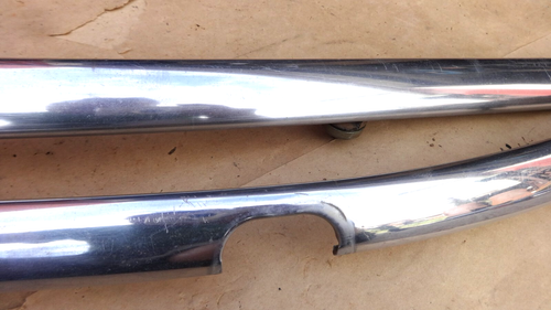 1949 - 1952 Chevy Lower WINDSHIELD REVEAL TRIM MOLDINGS Original GM pair Pontiac - Picture 8 of 20