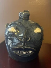 EJ King Pottery Face Jug