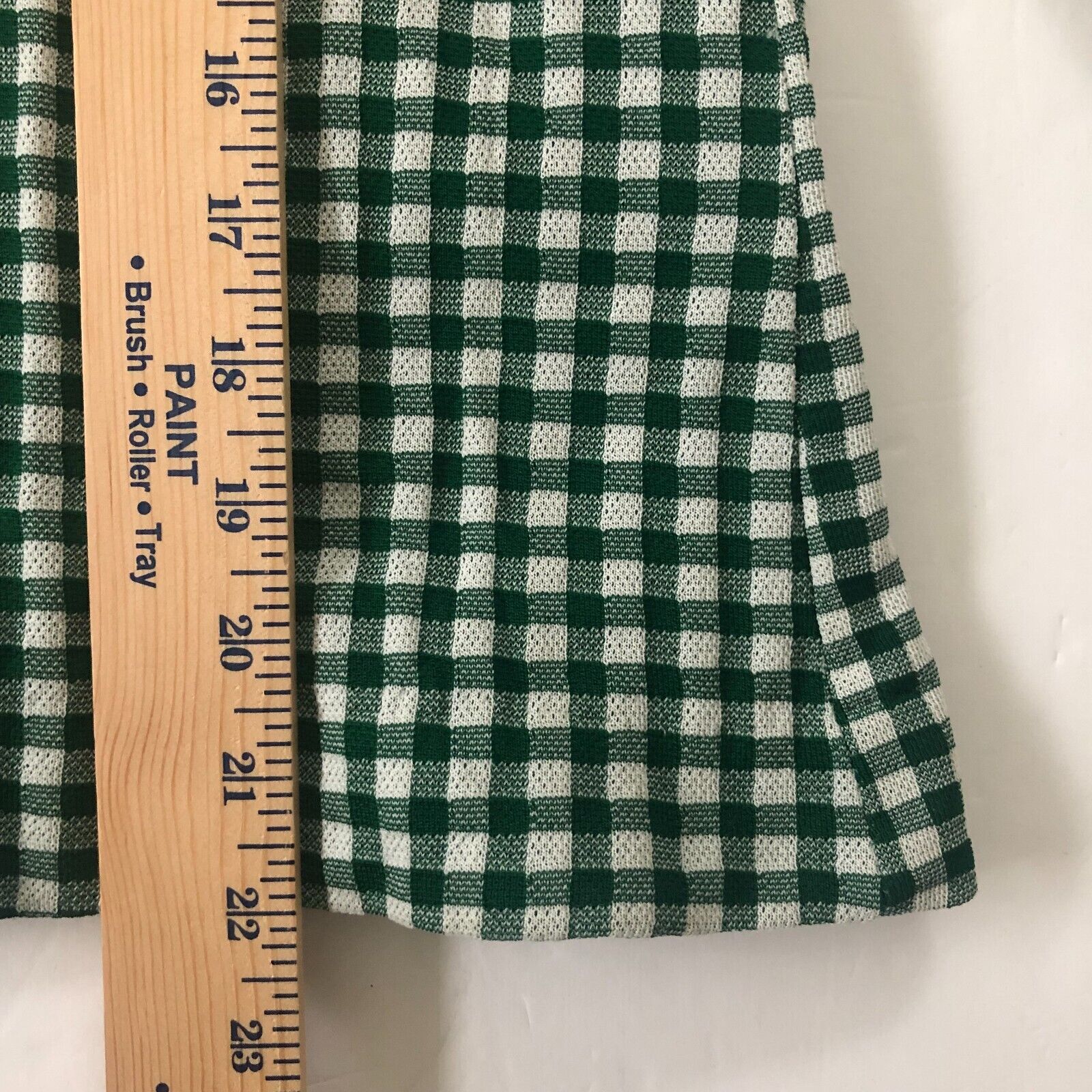 Homemade Shacket Shirt W/Belt Large Green Check D… - image 12