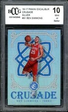 Ben Simmons Rookie 2016-17 Excalibur Silver #91 BGS BCCG 10 (Read Description)