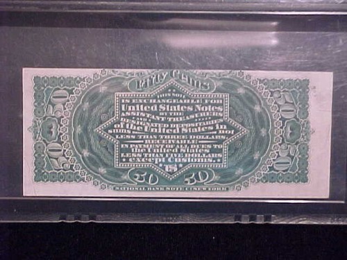 1863 50C Fractional Currency, FR-1374, PMG Graded AU58, 4th Issue. - Picture 2 of 3