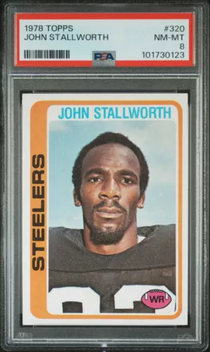 1978 Topps #320 John Stallworth Rookie PSA 8 NM-MT WR Pittsburgh Steelers RC HOF